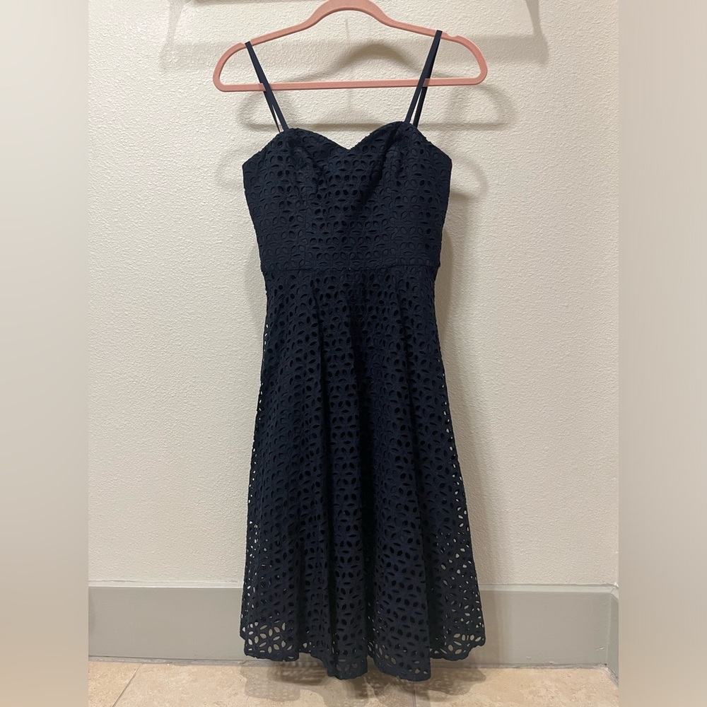Loft Navy Blue Cutout Formal Dress Size 0